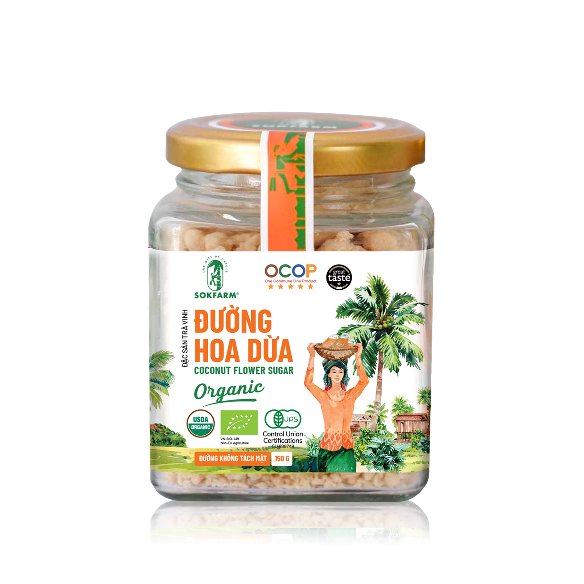 Đường hoa dừa organic Sokfarm