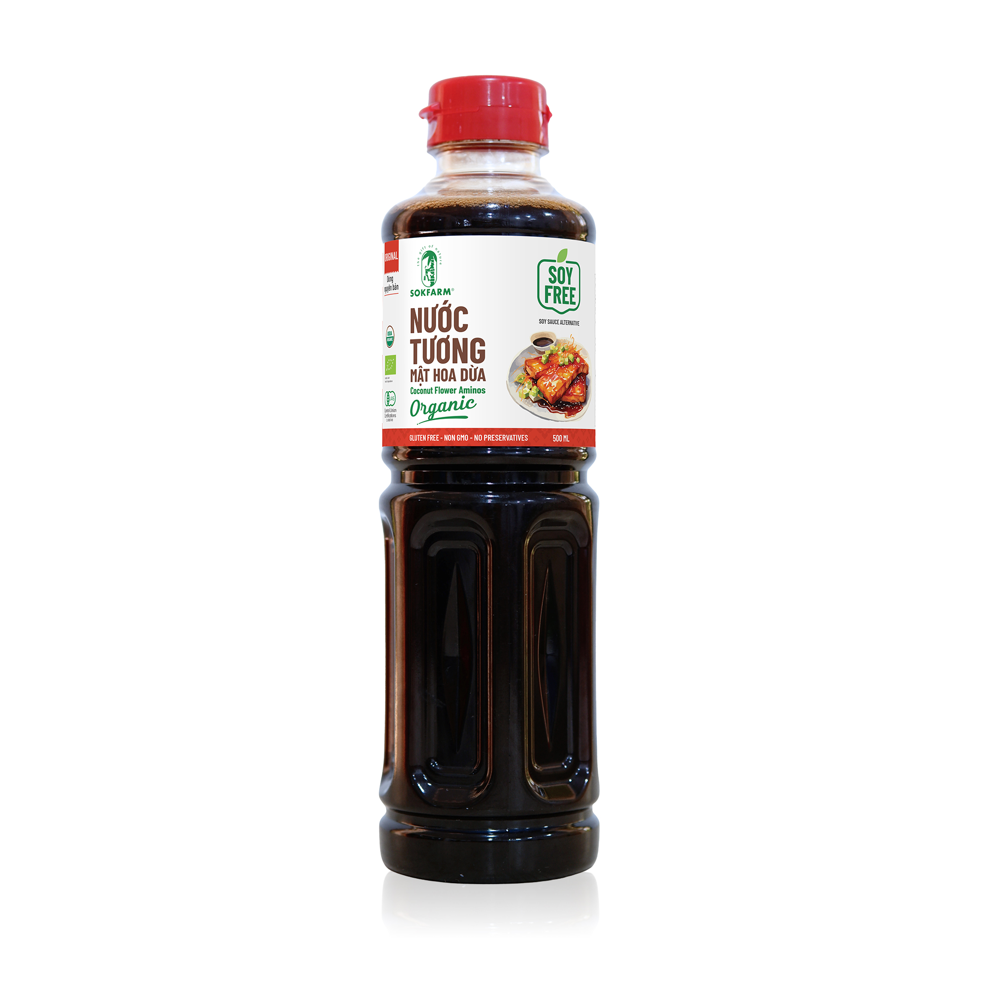 Nước tương mật hoa dừa organic Sokfarm - Dòng nguyên bản