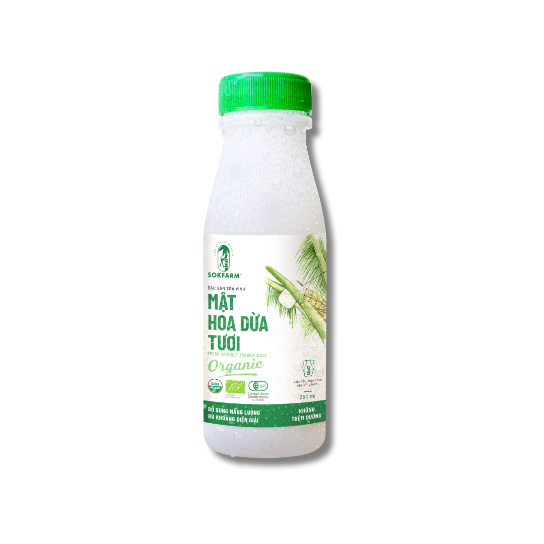 Mật hoa dừa tươi organic Sokfarm